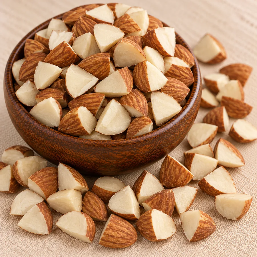Almond halves, cut
